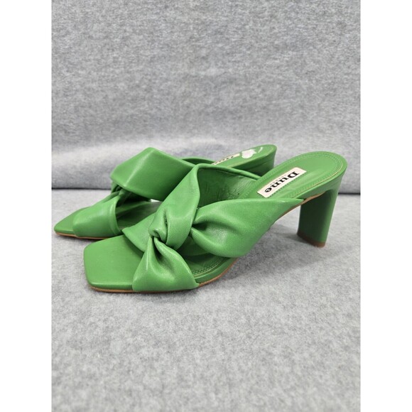 Dune London Green Magnet Twist Knot Block Heeled Sandal Size 36‎ (US 5.5) - Picture 1 of 7